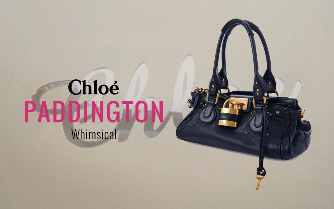 Chloe Paddington Bag In Grained Leather 25WS802 Black